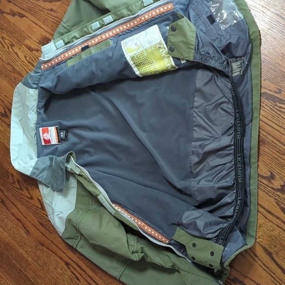 Burton Jacket zip front gorpcore winter Snowboarding Ski Bio-Lite green Sz XS - Picture 9 of 13